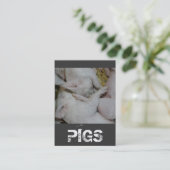 Varkensstapel Boerderij Varkens Visitekaartje (Staand voorkant)