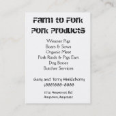 Varkensstapel Boerderij Varkens Visitekaartje (Achterkant)