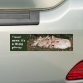 Varkensstapel-omhoog bumpersticker (Op auto)