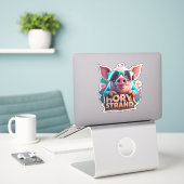 Varkensstickers Een wereld vol sticker mogelijkhed (Laptop op bureau)