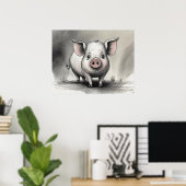 Varkenstekening - Archival Art Print (Thuiskantoor)