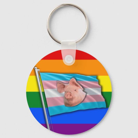 Varkenstranspride Sleutelhanger (Achterkant)