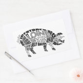 Varkenstype Rechthoekige Sticker (Envelop)