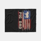  Varkensvader Amerikaanse Vlagboer Fleece Deken (Voorkant (Horizontaal))