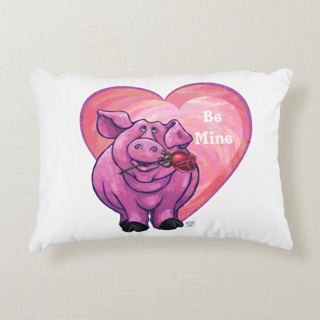 VarkensValentijnsdag Decoratief Kussen (Voorkant)