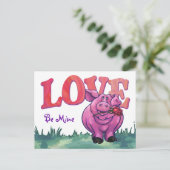 VarkensValentijnsdag Feestdagenkaart (Staand voorkant)