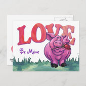 VarkensValentijnsdag Feestdagenkaart (Voorkant / Achterkant)