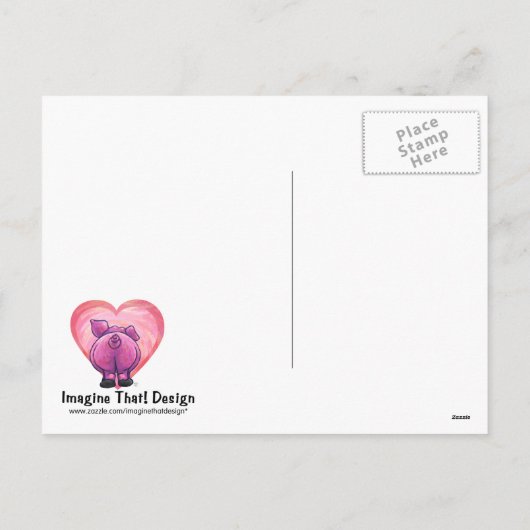 VarkensValentijnsdag Feestdagenkaart (Achterkant)