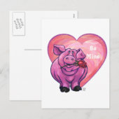 VarkensValentijnsdag Feestdagenkaart (Voorkant / Achterkant)