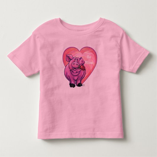 VarkensValentijnsdag Kinder Shirts (Voorkant)