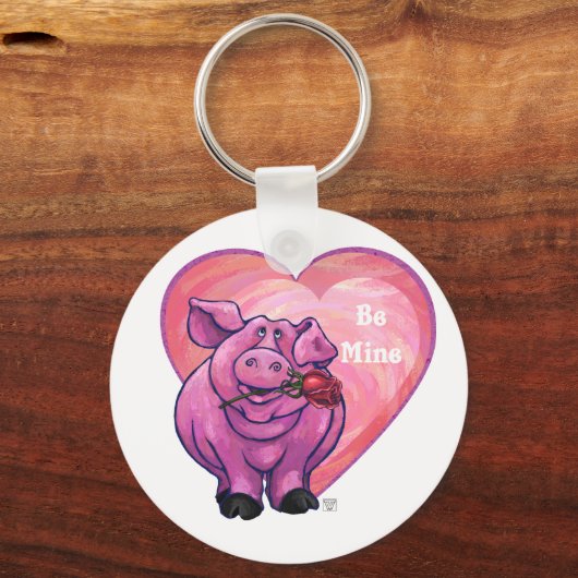 VarkensValentijnsdag Sleutelhanger (Voorkant)