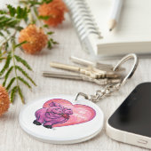 VarkensValentijnsdag Sleutelhanger (Voorkant Rechts)