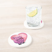 VarkensValentijnsdag Zandsteen Onderzetter (Zijkant)