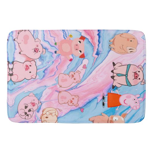 Varkensvarken Abstract Boerderij Badmat (Voorkant)
