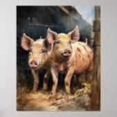 Varkensvarken Boerderij Animal Art Print Poster (Voorkant)