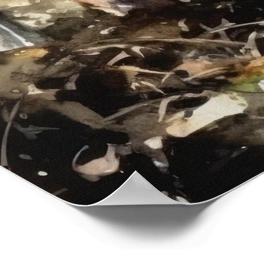 Varkensvarken Boerderij Animal Art Print Poster (Hoek)