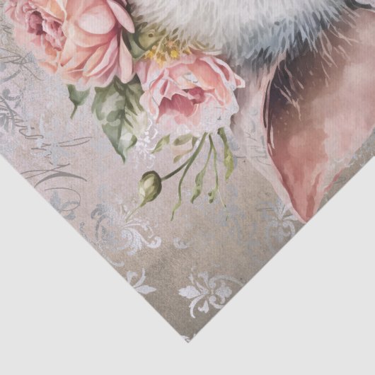 Varkensvarken Boerderij Bloemen Waterverf Tissuepapier (Detail)