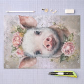 Varkensvarken Boerderij Bloemen Waterverf Tissuepapier (Craft)