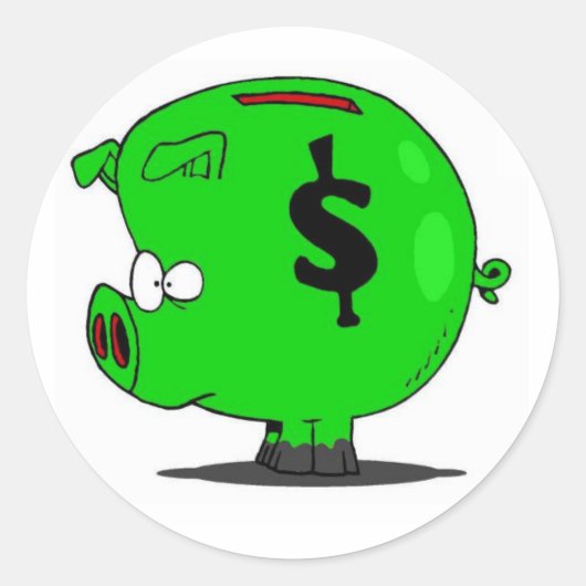 Varkensvarken Collectie Ronde Sticker (Voorkant)