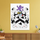 Varkensvarken Crest Canvas Afdruk (Insitu (Woonkamer))