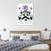 Varkensvarken Crest Canvas Afdruk (Insitu (Slaapkamer))