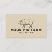 Varkensvarkens Boerderij Veevarkensproducten Visitekaartje (Voorkant)