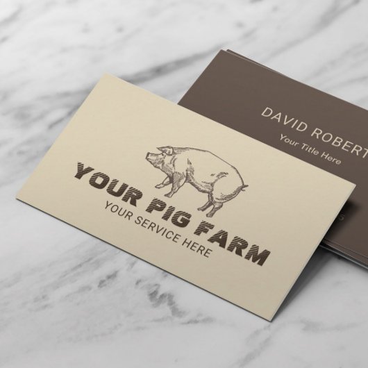 Varkensvarkens Boerderij Veevarkensproducten Visitekaartje