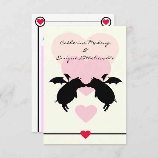 Varkensvarkens Kaart (Voorkant / Achterkant)