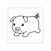 Varkensvarkens lopen rubberstempel (Afrduk)