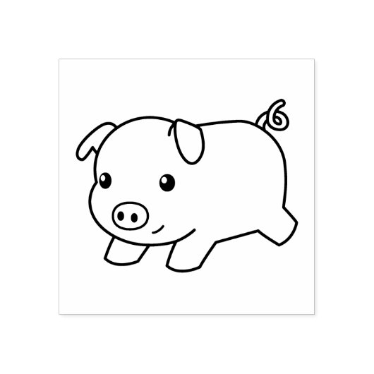 Varkensvarkens lopen rubberstempel (Afrduk)