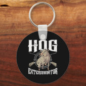 Varkensverdelger Wilde zwijnen Hunter Hog Hunting Sleutelhanger (Voorkant)