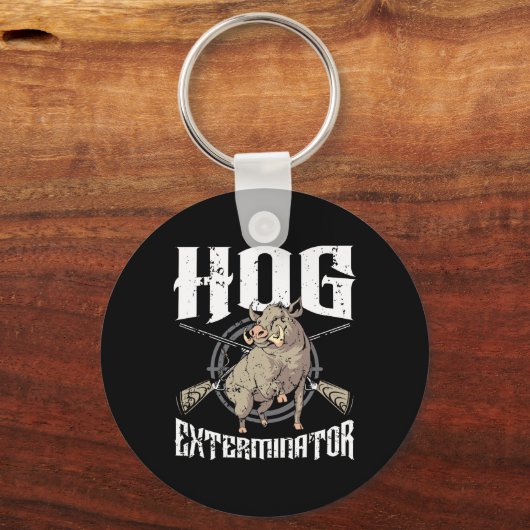 Varkensverdelger Wilde zwijnen Hunter Hog Hunting Sleutelhanger (Voorkant)