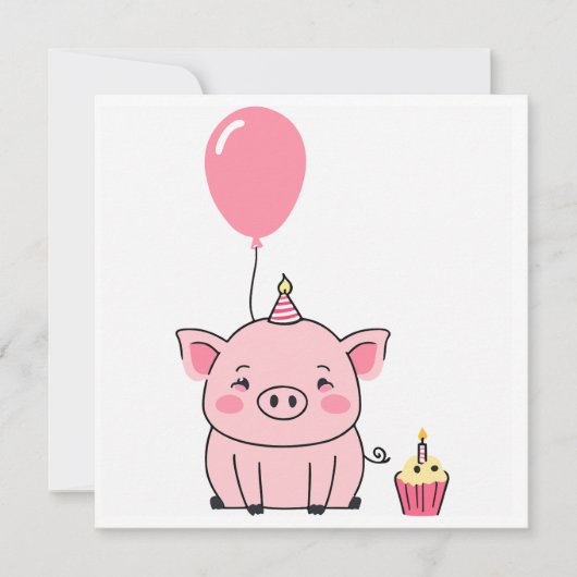 Varkensverjaardag Kaart (Voorkant)