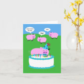 Varkensverjaardag Kaart (Gele Bloem)