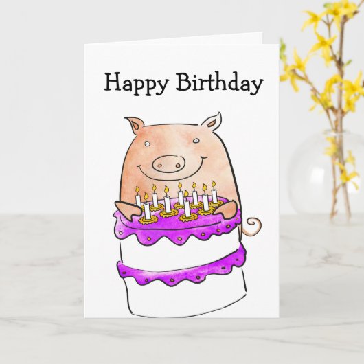 Varkensverjaarkaart Kaart (Gele Bloem)