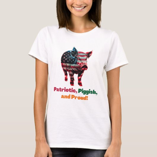 Varkensvlag Amerika T-shirt (Voorkant)
