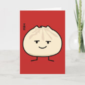 Varkensvlees Bun dim sum Chinese cha siu bao gesto Bedankkaart (Voorkant)