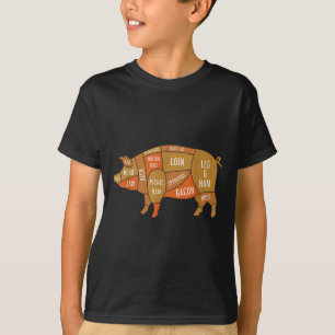 Varkensvlees Gerookte Vleesliefhebber Grappig BBQ T-shirt