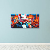 VARKENSVLEES NACHTLEVEN 3 CANVAS AFDRUK (Insitu (Houten vloer))