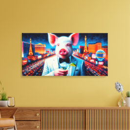 VARKENSVLEES NACHTLEVEN 4 CANVAS AFDRUK