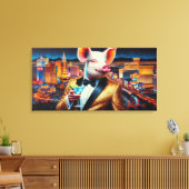 VARKENSVLEES NACHTLEVEN 5 CANVAS AFDRUK (Insitu (Woonkamer))