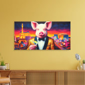 VARKENSVLEES NACHTLEVEN 7 CANVAS AFDRUK (Insitu (Woonkamer))