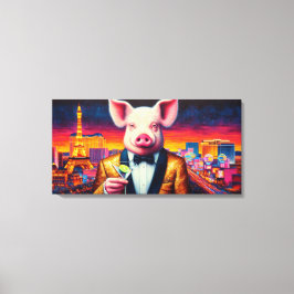 VARKENSVLEES NACHTLEVEN 7 CANVAS AFDRUK