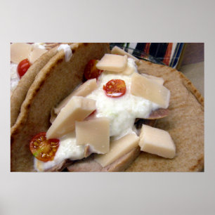 Varkensvlees pita sandwich poster