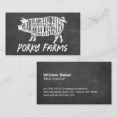 varkensvlees snijschema | slager visitekaartje (Voorkant / Achterkant)