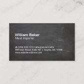 varkensvlees snijschema | slager visitekaartje (Achterkant)