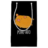 Varkensvlees-tato Grappige Aardappel Pun Dark BG Klein Cadeauzakje (Voorkant)