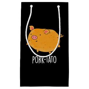 Varkensvlees-tato Grappige Aardappel Pun Dark BG Klein Cadeauzakje