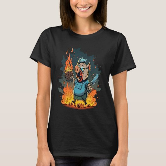Varkensvlees Varkens Grillbiefstuk 1 T-shirt (Voorkant)