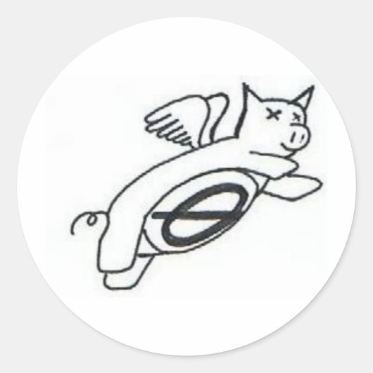 Varkensvlieg Sticker (Voorkant)
